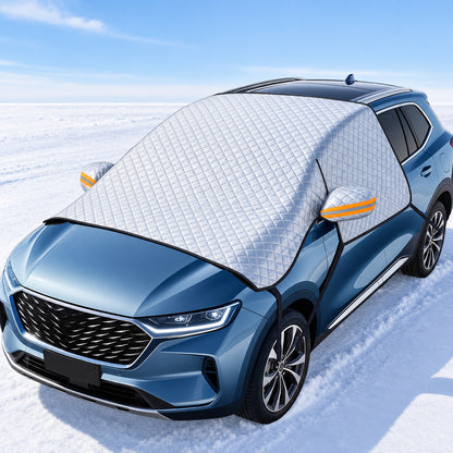 Winter Windshield Snow Cover – Frost & Ice Protector with Mirror Covers