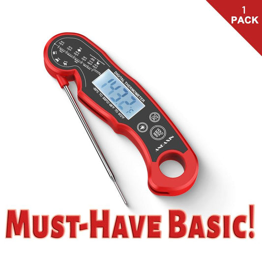 Digital Meat Thermometer – Instant Read, Waterproof, 2-Pack