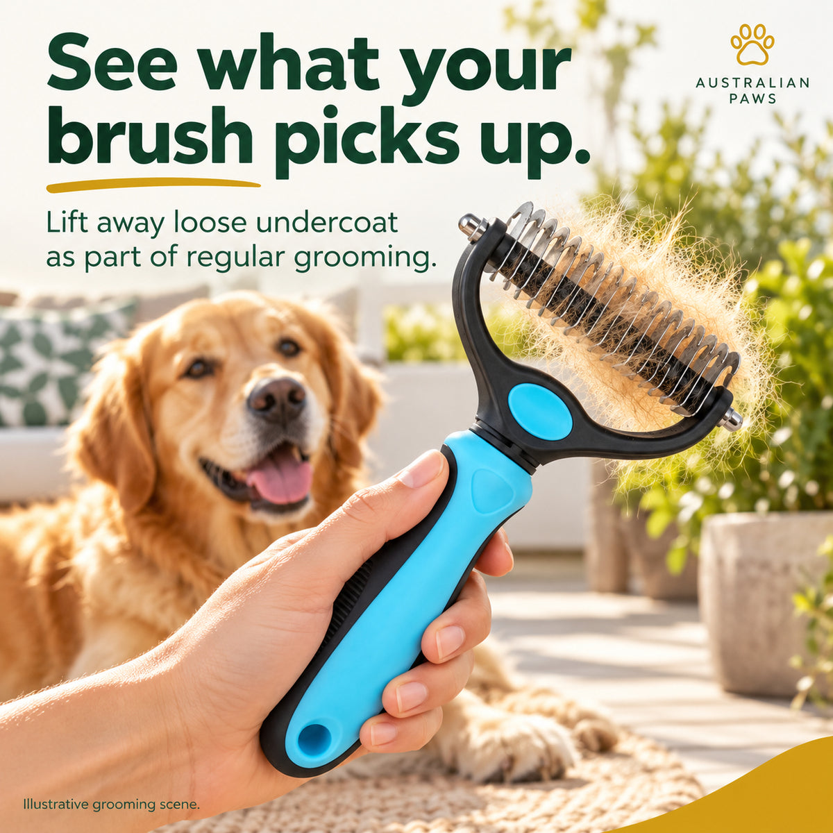 Pet Grooming Comb – Gentle Detangling & Daily Coat Care