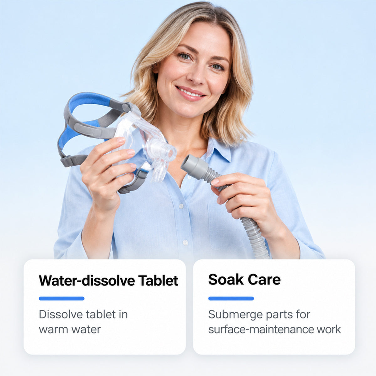 Dissolvable CPAP Cleaning Sheets – Cleaning Solution for Masks, Tubing & Water Chambers