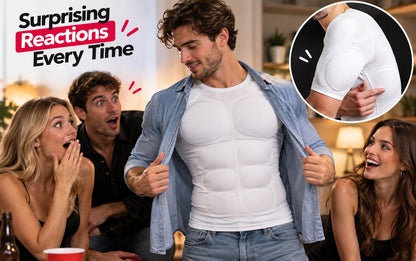 Men’s Muscle Enhancing Shirt – Padded Body-Shaping T-Shirt for a Fuller, More Defined Look