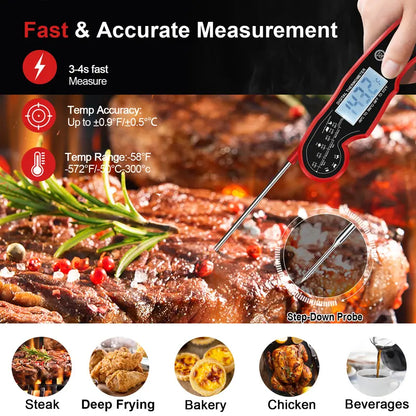 Digital Meat Thermometer – Instant Read, Waterproof, 2-Pack