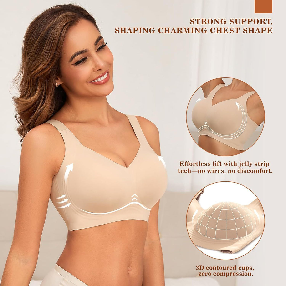 Women's Wireless Full Coverage Bra – Everyday Comfort & Support
