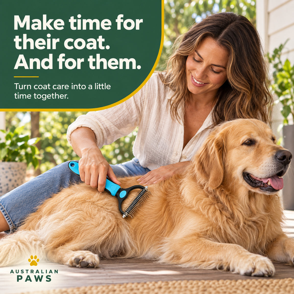 Pet Grooming Comb – Gentle Detangling & Daily Coat Care