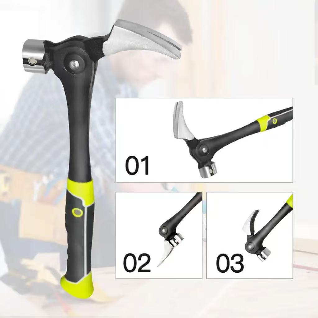 16 oz Claw Hammer with Magnetic Nail Starter – Forged Steel Head, Multi-Angle Nail Puller & Non-Slip Grip for DIY, Woodworking and Home Repairs
