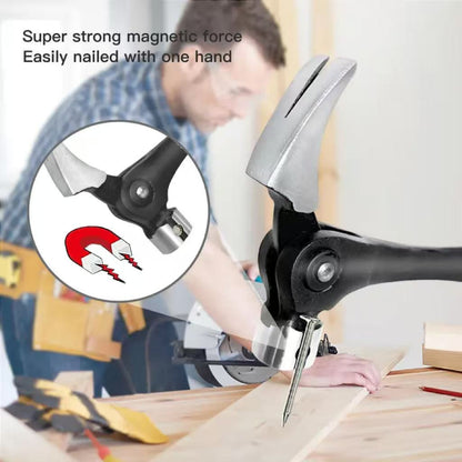 16 oz Claw Hammer with Magnetic Nail Starter – Forged Steel Head, Multi-Angle Nail Puller & Non-Slip Grip for DIY, Woodworking and Home Repairs