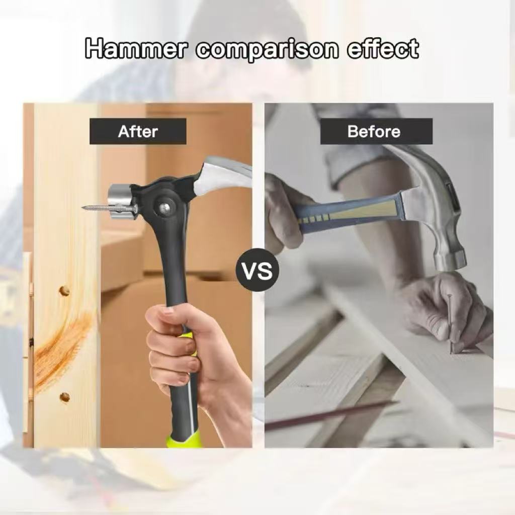 16 oz Claw Hammer with Magnetic Nail Starter – Forged Steel Head, Multi-Angle Nail Puller & Non-Slip Grip for DIY, Woodworking and Home Repairs