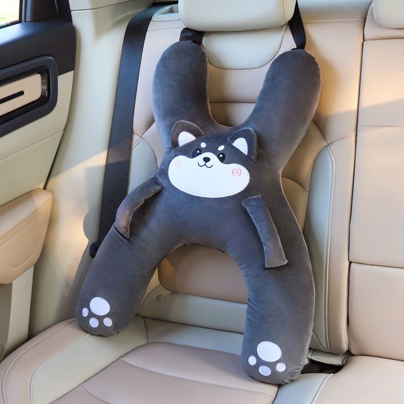 SnoozeBuddy Kids’ Animal Car Travel Pillow – Soft Plush Cushion for Family Road Trips