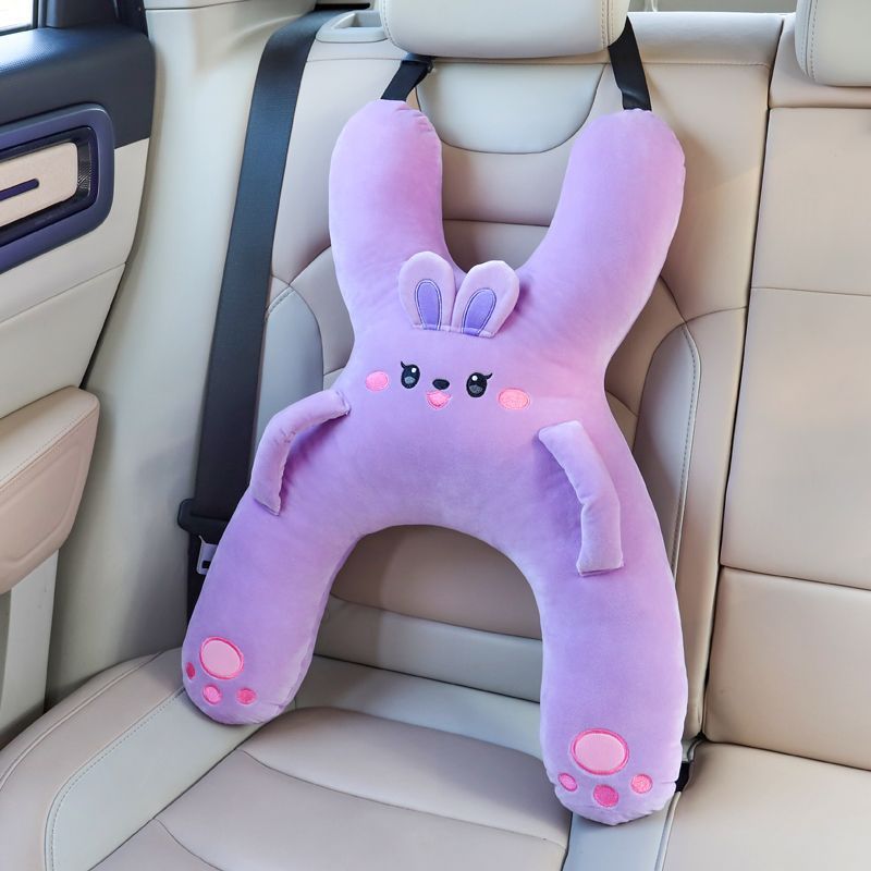SnoozeBuddy Kids’ Animal Car Travel Pillow – Soft Plush Cushion for Family Road Trips
