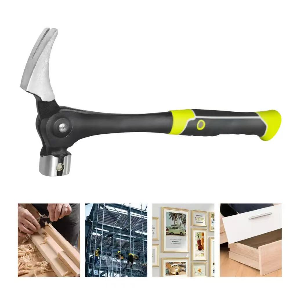 16 oz Claw Hammer with Magnetic Nail Starter – Forged Steel Head, Multi-Angle Nail Puller & Non-Slip Grip for DIY, Woodworking and Home Repairs