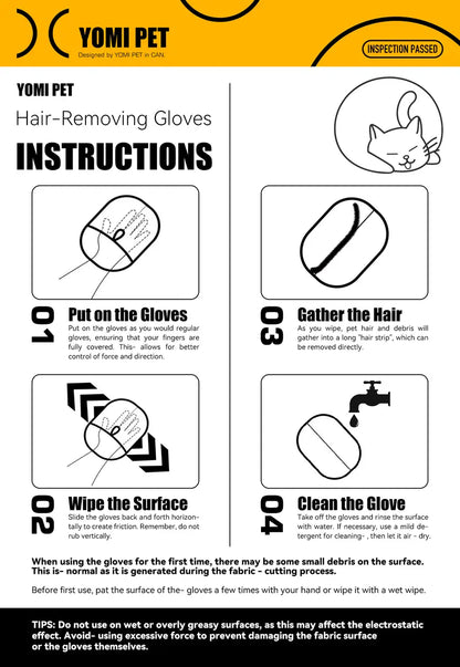 Reusable Pet Hair Remover Glove for Cats & Dogs