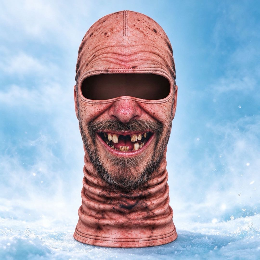 Custom Funny Face Ski Mask – Personalized Photo Balaclava for Skiers & Snowboarders